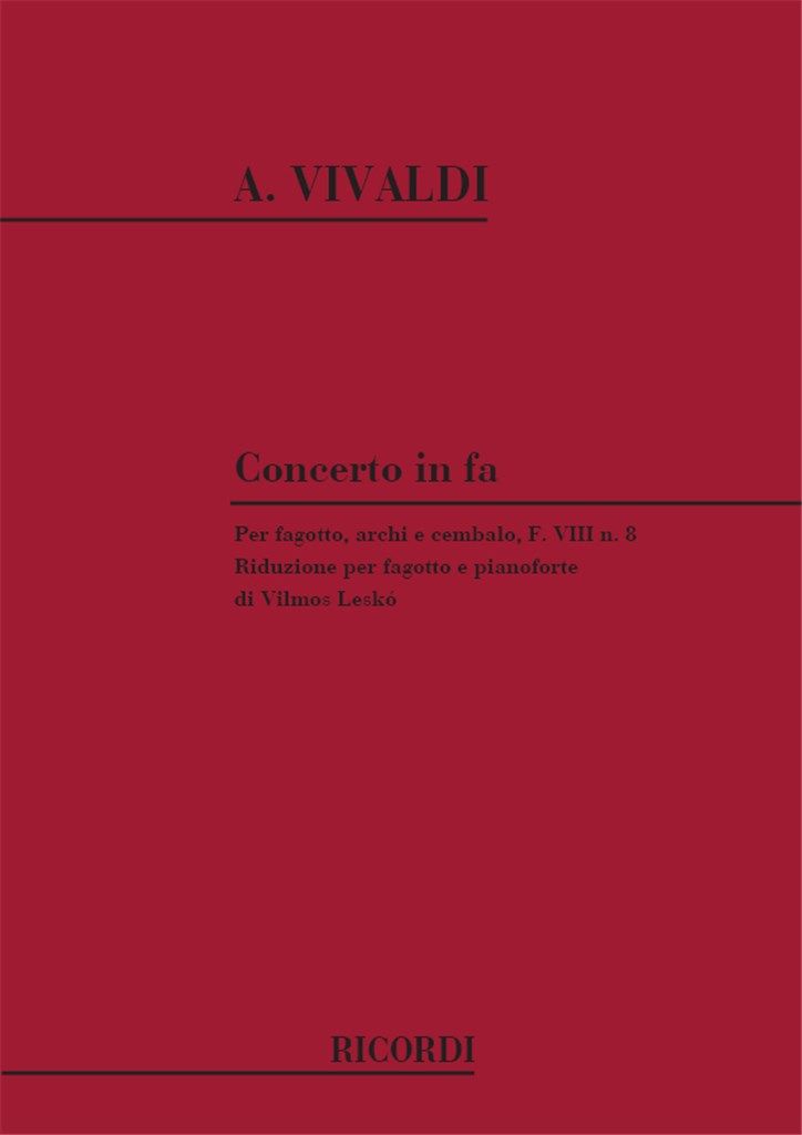 Concerti Per Fg. Archi E B.C.: In Fa Rv 485